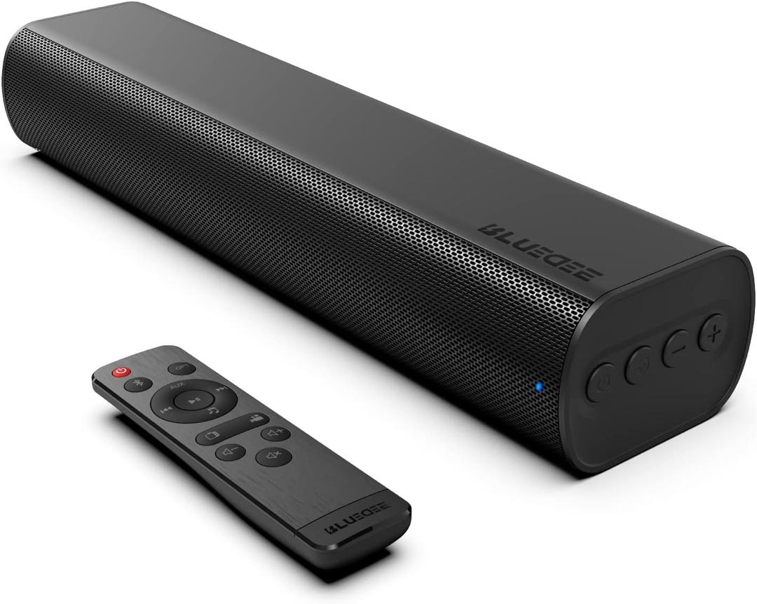 Sound Bars for TV 16-inch, Cinematic TV Sound Bar with Impactful Bass, Bluetooth Soundbar for TV with Remote Control, Wall Mountable TV Speakers Sound Bar Work with Traditional or Smart TV