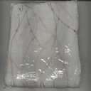 SMILE WEAVER White Sheer Curtains 95 Inch Long for Living Room,Privacy & Light Filtering Semi Sheer Curtain with Star Print Design,Lightweight Voile Transparent Bedroom Window Drapes,2 Panels