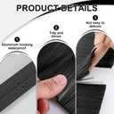 Door Sweep Brush Aluminum, 1 x 48 Inch, Black, 4 Set|Aluminum with Screws for Exterior and Garage Doors, Blocks Dust Debris Insects, Draft Stopper