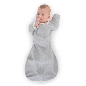 SwaddleDesigns Transitional Swaddle Sack, Arms Up Half-Length Sleeves & Mitten Cuffs, Swaddle for Newborn Transition to Baby Sleep Sack Wearable Blanket, Medium, 3-6 Month, 14-21 lb, Heathered Gray