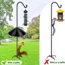PP Squirrel Proof Baffle, Pole Mount Squirrel Guard Stopper for Outdoors Bird Feeder Pole - (Black, 16inch,1 Pack)