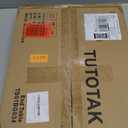 TUTOTAK End Table, Set of 2, Side Table, Nightstand, 2-Tier Storage Shelf, Sofa Table for Small Space, Living Room, Bed Room TB01BG035 (Greige)