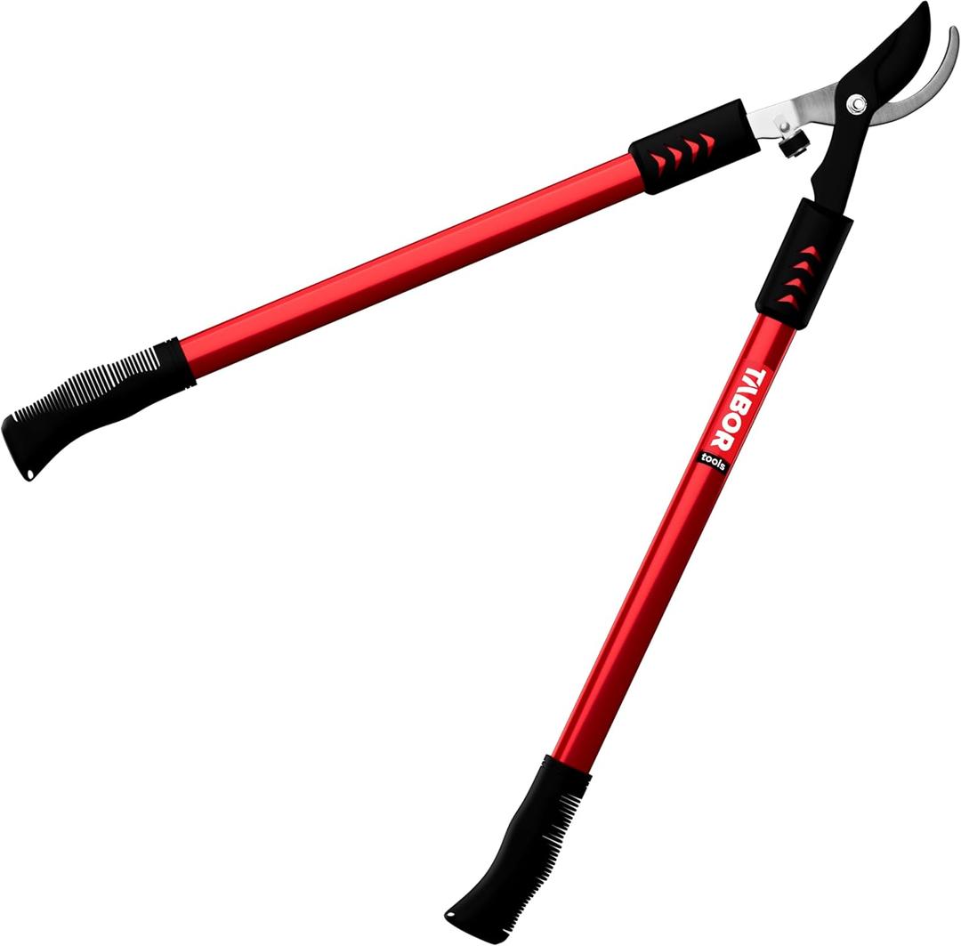TABOR TOOLS GL16A Bypass Lopper, Chops Branches with Ease, Classic 28 Inch Tree Trimmer, Branch Cutter with 1 1/4 Inch Clean Cut Capacity.
