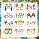 2 x jenlion 36Pcs Party Decorations Paper Glasses,Sunglasses Photo Booth Props,Party Favors for Adults Kids (Summer Luau)