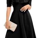 Bbonlinedress Womens Off The Shoulder Cocktail Dress, Formal Wedding Guest Prom Party Homecoming Graduation A-line Midi Dress, L