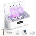 Ultrasonic Jewelry Cleaner,50Khz Professional Jewelry Cleaner Ultrasonic Machine for Jewelry, Eyeglasses, Rings, Watch Strap, Dentures, White