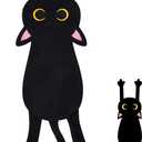 Black Cat Funny Hand Towels for Bathroom Kitchen,Cute Decorative Hanging Face Towels,Super Absorbent Soft Kitchen Towels,Cat Lovers Gifts for Kids Girls Women