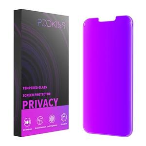 PAPIKISS Compatible for iPhone 13/iPhone 14/iPhone 13 Pro Privacy Screen Protector 6.1 inch Display, Gradient Colorful Anti Spy Blue Light HD Tempered Glass Easy Installation