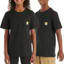 Carhartt Kids' Short Sleeve Pocket T-Shirt Tee Shirt (Black,  S-8/ 10)