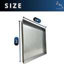 Heavy-Duty Galvanized Steel Drain Pan Premium, Rust-Resistant HVAC Condensate Pan Leak-Proof for Maximum Protection Without Hole Options (24x24x2")