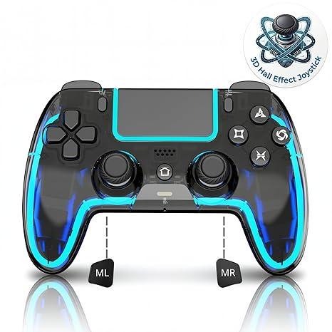 VioraTech Wireless Controller for PS5 with Hall Effect Joysticks, RGB Lighting, Turbo & Macro Functions, Linear Triggers, 6-Axis Sensor, Dual Vibration, Touchpad, Speaker & 3.5mm Audio Jack – Compatible with PS5/Pro/Slim/Mac/Steam Deck/PC