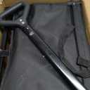 34'' Extra Long Collapsible Wagons Carts Foldable, 360LBS Heavy Duty Folding Beach Wagon Cart with Wheels, Portable Utility Outdoor Wagon for Grocery, Shopping, Garden, Sports, Camping, Black