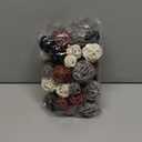 Patelai 36 Pcs Wicker Rattan Balls Decorative Balls for Vase Centerpiece Bowls Orbs Filler for Home Decor,4 Sizes(White, Dark Gray, Brown, Black)