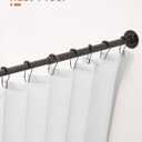 Corner Shower Curtain Rod, Diamond Shaped [Both Sides: 22" - 34.8", Middle: 28" - 43.7"] Adjustable Bathroom Bathtub Shower Rod with 12 Hooks & Ceiling Support