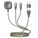 Multi Charging Cable for Apple Watch Charger 2FT, iPhone Charger USB A/C Multi Fast 3 in 1 Charging Cable for iWatch Ultra/SE/10-1 & iPhone16-5/Pro/Plus/iPad/iPod/Airpod