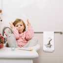 Funny Bathing Giraffe Bathroom Hand Towels, Giraffe Gifts for Kids, Cute Wild Animal Decorative Hand Towels for Kids Bathroom Decor, 16x24 Inch