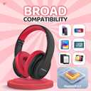 JoySpark Kids Bluetooth Headphones, Lightweight Wireless Headphones for Kids, 85/94dB Volume Limited, 60 Hours Playtime, Bluetooth 5.3, Over-Ear Toddler Headsets with Built-in Mic-Black