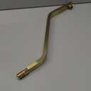 Square Shower Head Extension Arm with Flange, 16.5 Inch Z/S Shaped High Rise Shower Pipe Extender Wall-Mounted for Fixed Bathroom, Shower Head Goose Neck Arm - Extra Long Thread, Brushed Gold