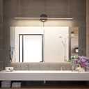 MantoLite 32'' Picture Lights for Wall?Vanity Lights for Bathroom,Plug-in or Hardwired 18W 3000K LED Dimmable Modern Bathroom Lighting Fixtures Over Mirror and Wall Lights for Bedroom（Black）