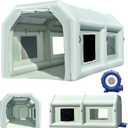 OZIS 20x10x8.5Ft Inflatable Paint Booth Tent with Blower Portable Spray Paint Booth with Air Filter System Blow Up Paint Booth for Auto Parts, Furnitures Painting