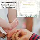 Greenery Baby Baptism Dedication Certificate, 25 Pcs Christening Certificate, Baby Dedication Christening Gifts for Girls Boys, Church Baptism Gifts for Baby 8x10In