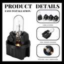 Baquler 40set T5 17 57 86 Halogen Instrument Cluster Bulbs 12v Dashboard Light with Twist Socket Universal Lighting Accessories for Interior Car Dashboard Instrument Gauge Cluster Indicator Lamp Panel