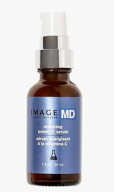 IMAGE Skincare, IMAGE MD Restoring Power-C Serum, 20% Vitamin C, Ferulic Acid Facial Serum to Reduce Pigmentation, Firm, Brighten Skin, 1 fl oz