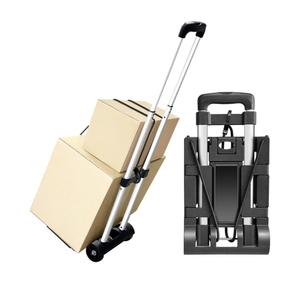 Aluminum Folding Hand Trucks,Small Folding Hand Truck Dolly with 2 Wheels,Collapsible Cart Portable Dolly,Lightweight Travel Hand Truck/Heavy Duty Moving Dolly for Airport Travel Moving Use