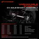 A-Premium Pair (2) Front CV Axle Shaft Assembly Compatible with Subaru Impreza 2011-2014, Forester 2009-2013, XV Crosstrek 2013-2014, 2.0L 2.5L, Driver and Passenger Side