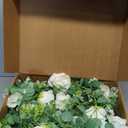 Ling's Moment 17.5" Tall Free Standing Artificial Flowers Arrangements 2 pcs Wedding Aisle Runner Chair Decorations Lily White Green Centerpieces for Ceremony Reception Rose Floral Floor Party Outdoor