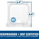 Carlisle FoodService Products StorPlus EZ Access Lid, Cover for 1/6 Size Food Pans, Single Notched, 6.88" x 6.31", 1 Count, Clear