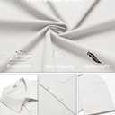 COOFANDY Mens Casual Button Down Shirts Short Sleeve Summer Beach Vacation Shirts (White, L)