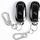 2Pcs Key Fob Cover for Tesla Model X. TPU Car Key Case Protector with Anti-Loss KeychainBlack