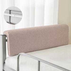 Dorm Headboard Thickened Pillow Reading Pillow Hanging Headboard Backrest Cushion with Removable Washable Cover (Khaki-Linen)