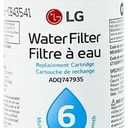 LG LT1000P - 6 Month / 200 Gallon Capacity Replacement Refrigerator Water Filter (NSF42, NSF53, and NSF401) ADQ74793501, ADQ75795105, AGF80300704, or AGF80300705 White