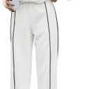 BTFBM Women's Two Piece Tracksuit Spring 2026 Long Sleeve Zip Up Sweatshirt Long Pants Outfits Jogger Sweatsuit Sets (L)