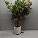 5FT Pink/Purple Artificial Bougainvillea Tree, Beautiful Artificial Tree for Outdoor Indoor Office Wedding Home Decor Used for Dining Table Center, Wedding Parties, and(Purple,3ft) (0in)