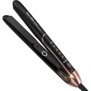 Terviiix Non-Snagging Ceramic Flat Iron Hair Straightener 1 inch, Plancha De Cabello,3X Less Damage Hair Straightener and Curler, 15s Fast Heating, 5 Adjustable Heats, Max 450F Terviiix Non-Snagging Ceramic Flat Iron Hair Straightener 1 inch, Plancha De Cabello,3X Less Damage Hair Straightener and Curler, 15s Fast Heating, 5 Adjustable Heats, Max 450F