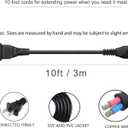 2 x AC Power Cord Fit for PS4/PS5/PS3 Super Slim,PlayStation 5/4,Xbox Series S/X,Xbox One S/X Power Cable Replacement 2-Pack