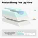 LightEase Adjustable Leg Pillow, Leg Elevation Pillows for After Surgery, Memory Foam Knee Hip Ankle Support for Pain Relief, Recovery, Blood Circulation, Swelling, Injury, Rest, adjustable sigle leg