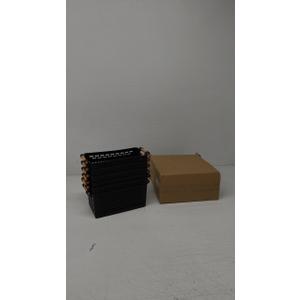 Yesland 6 Pack Plastic Storage Basket, Black Basket Organizer Bin with Handles for Home Office Closet, 6 x 12 x 5 Inches