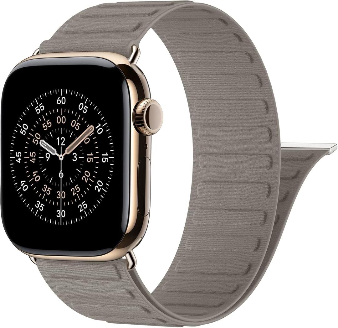 Patented Magnetic Link Sport Band Compatible with Apple Watch Bands Men 44mm 45mm 46mm 49mm 42mm 41mm 40mm 38mm Women, Nylon Sport Loop Strap for iWatch Ultra 3 2 1 SE Series 11 10 9 8 7 6 5 4 3 2 1