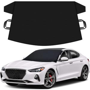 Windshield Snow Cover For Ice And Snow Car Windshield Cover For Winter Frost, Ice & Snow Protection Waterproof Frost Shield Windshield Protector For Cars, Suvs & Trucks (69x42 Inches)