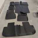 Floor Mats for Tesla Model Y Juniper 2025 2026 5-Seat with Bumper Guard All Weather Floor Mats for Tesla Model Y Juniper Accessories 2025 2026 TPE Trunk Mat with Backrest Mat Black