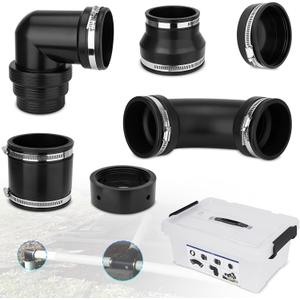 RV and Camper Sewage System Plumbing Connection Kit with Slip Fit Coupling Adapter Compatible with 3 inch PVC Pipe RV Sewer Hose and Fittings RV Sewer Adapter