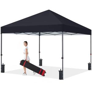 COOSHADE Durable Easy Pop Up Canopy Tent 10x10Ft(Black)