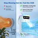 Portable Air Conditioners Fan, 1200ML Personal Evaporative Air Cooler with Water Tank, Ice Cooling Fan, Mini Desk Swamp Cooler for Bedroom, Office, Dorm, Home