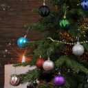 Christmas Ball Ornaments for Christmas Tree - Shatterproof Hanging Decorative Baubles Set for Xmas Tree (60mm/2.36", Dark Green)