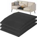 20"x20"Couch Cushion Support for Sagging Seat, Trapezoid 40D High Density Foam Couch,Sofa Cushion Support Replacement for Furniture Sagging, Black(3PCS)