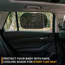 EcoNour Car Window Shades for Baby (4 Pack) | Protects Baby from Window Sun & Heat | Sun Shade Side Windows for Kids | Automotive Sun Protection from UV | Child Safety Accessories | Medium - 20"x12"